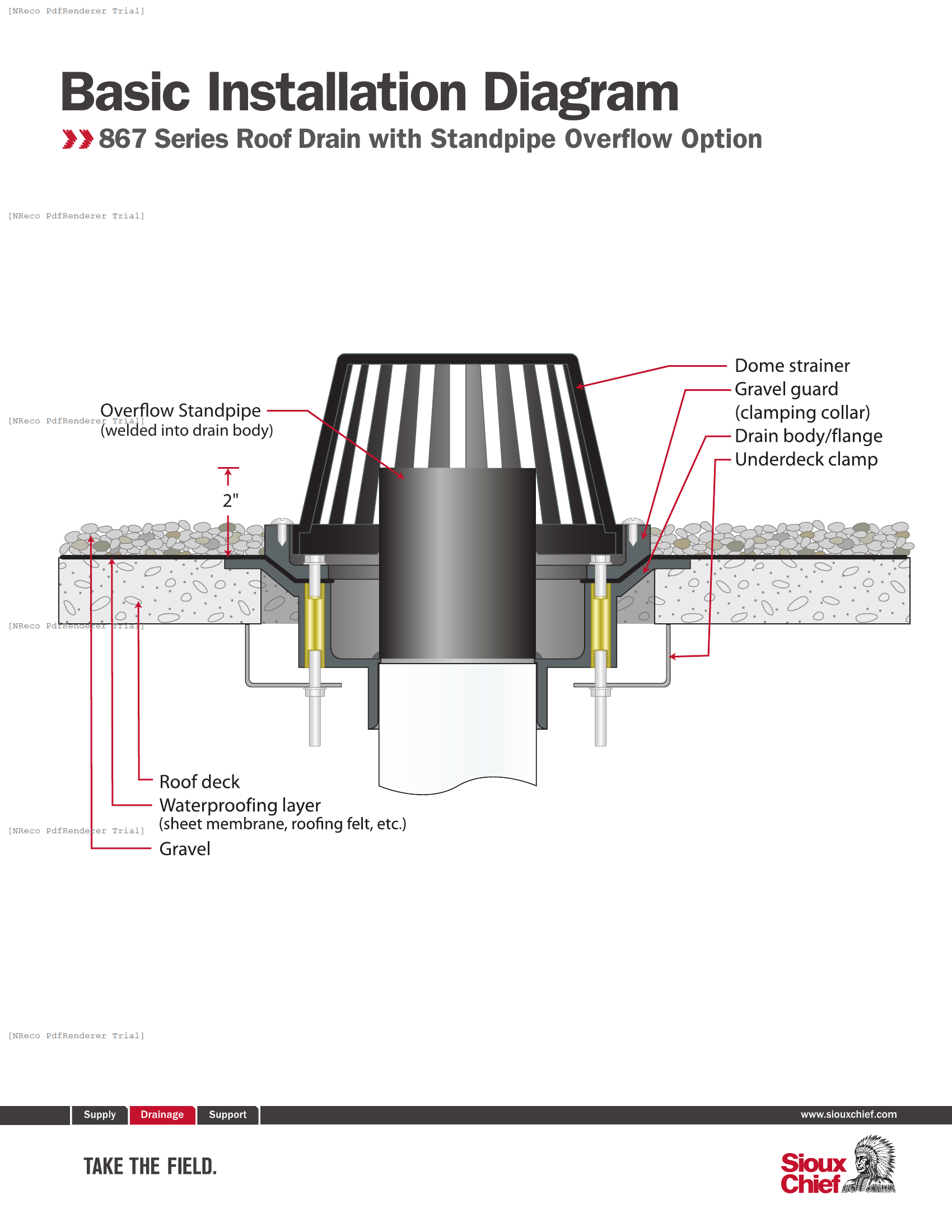 867 SERIES - ROOF DRAIN WITH OVERFLOW STANDPIPE - INSTRUCTION SHEET.PDF Technical Document